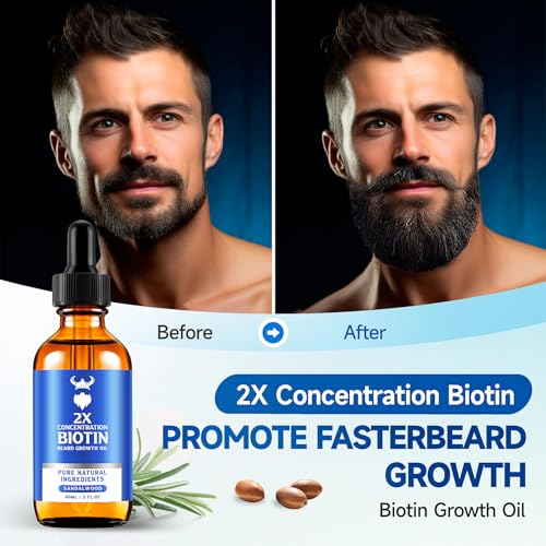 Biotin Beard Growth Oil ? 2X Concentration, Sandalwood - Image 2