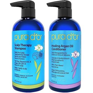 PURA D?OR Scalp Therapy Shampoo & Conditioner Set 16oz