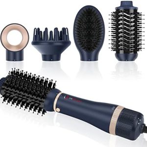 IG INGLAM 4-in-1 Hair Dryer Brush Set, Prussian Blue