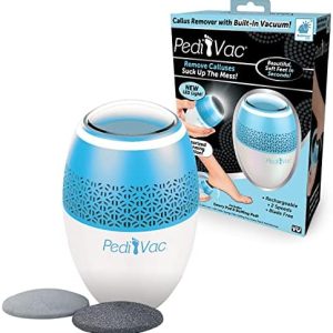 Electric Callus Remover with Vacuum, LED Light, 2 Speeds