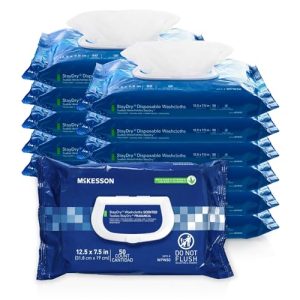 McKesson StayDry 12 Pack Adult Wipes, 600 Total, Aloe-E, Alcohol-Free