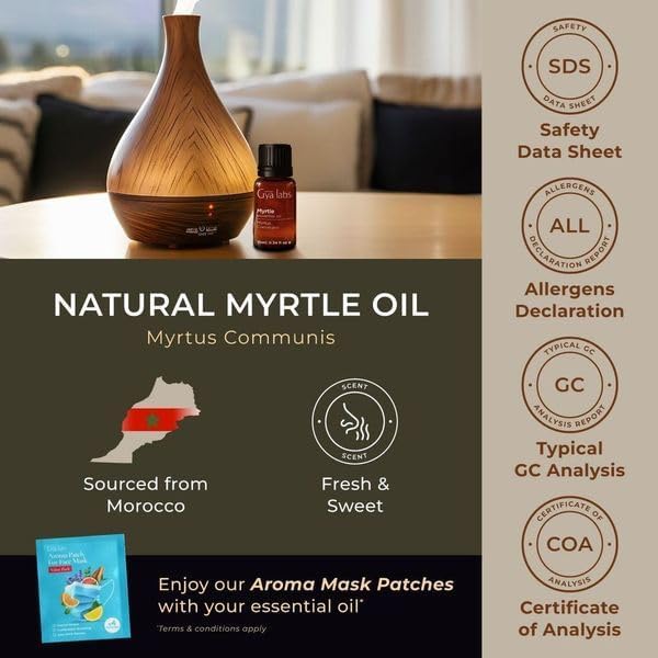 10ml Myrtle Essential Oil 100% Natural for Diffuser Skin and Hair Use - Image 6