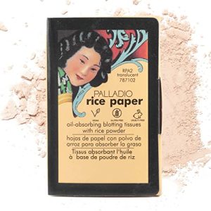 Palladio Oil Absorbing Rice Paper Blotting Sheets for Oily Skin 40 Count