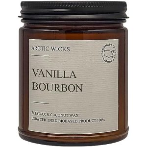 Vanilla Bourbon 9oz Non-Toxic Coconut & Beeswax Candle