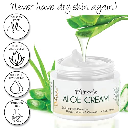 Deluvia Miracle Aloe Cream ? 8 oz Moisturizer for Skin - Image 2