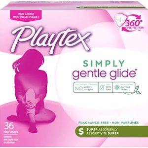 Playtex Simply Gentle Glide Super Tampons, 36 Count