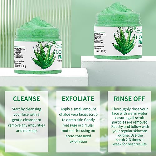 Aloe Vera Facial Scrub for Exfoliation and Acne - Image 5