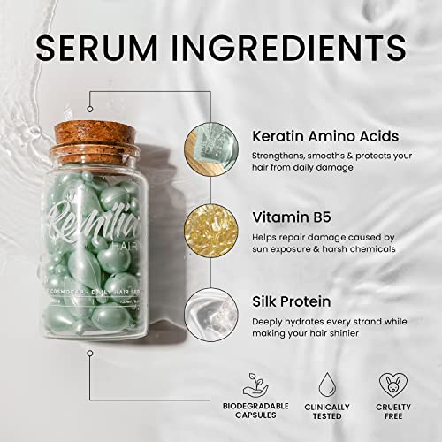 Remilia Hair Serum Capsules & Vegan Brush for All Hair Types - Image 2
