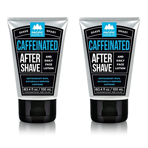 Caffeinated Sensitive Skin Aftershave and Face Lotion 2 Pack 4 oz Each
