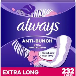 Always Xtra Protection Extra Long Daily Liners, 232 Count