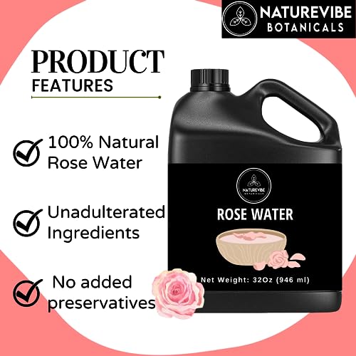 Naturevibe Botanicals 32oz Pure Rose Water for Skin & Hair - Image 5