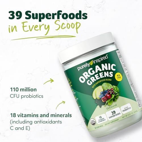 Organic Green Powder Smoothie Mix ? Vegan, Gluten-Free, 24 Servings - Image 2