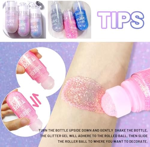 Sparkling Pink Body Glitter Gel for Festivals & Raves - Image 6