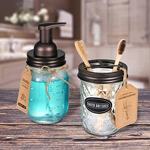 Mason Jar Foaming Soap Dispenser with Chalkboard Labels - Image 4