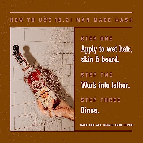 18.21 Noble Oud 3-in-1 Wash & Shampoo for Men, 32 oz - Image 4