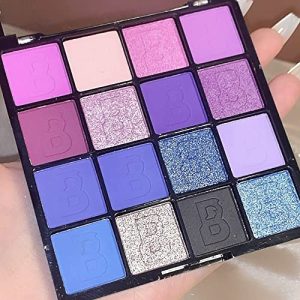 16-Color Purple Blue Glitter Matte Eyeshadow Palette