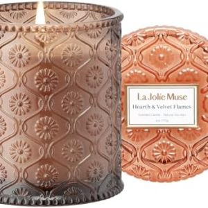 Hearth & Velvet Flames 6 oz Scented Candle Long-Lasting 40 Hour Burn Time