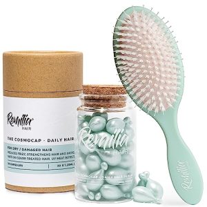 Remilia Hair Serum Capsules & Vegan Brush for All Hair Types