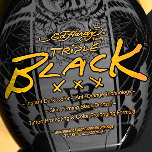 Ed Hardy XXX Instant Dark Tanning Lotion Black 13.5 oz for Deep Color - Image 4