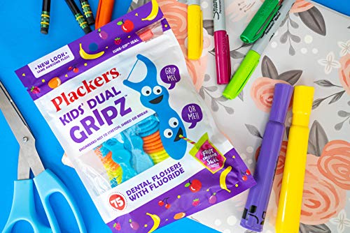 Kids? Plackers Flossers ? 75 Count, Dual Grip Design - Image 6