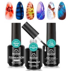 Beetles 3PCS Gel Set: Blooming & No Wipe Top Coat