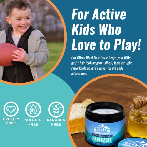 Rocky Mountain Kids Hair Paste 4oz ? Medium Hold, Citrus - Image 7