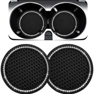 Bling Car Cup Coaster Set, Anti-Slip Rubber Inserts