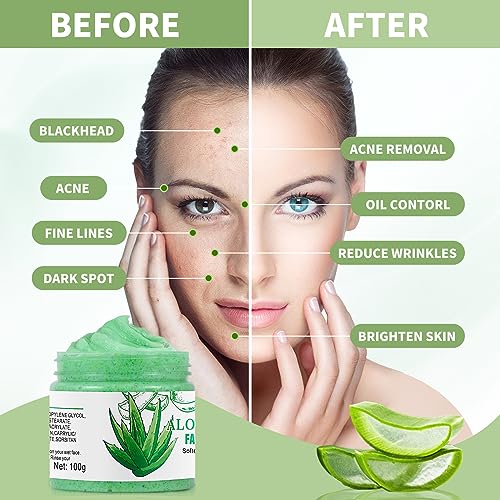 Aloe Vera Facial Scrub for Exfoliation and Acne - Image 2