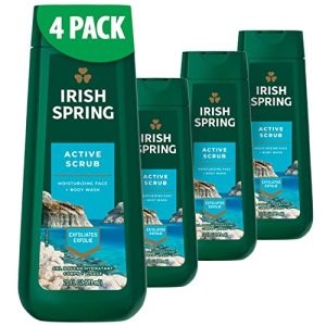 Irish Spring Men?s Active Scrub Body Wash, 20 oz (4-Pack)