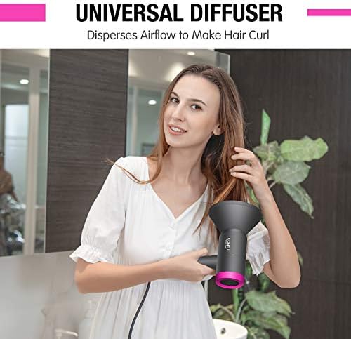 CONFU Professional 1600W Ionic Hair Dryer with Portable Design, Diffuser, and Nozzle Set - Image 8