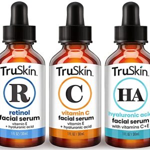 TruSkin Anti-Aging Serum Trio: Hyaluronic Acid, Vitamin C, Retinol