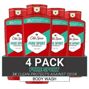 Old Spice Men?s Body Wash, Pure Sport, 24 Fl Oz (4 Pack)