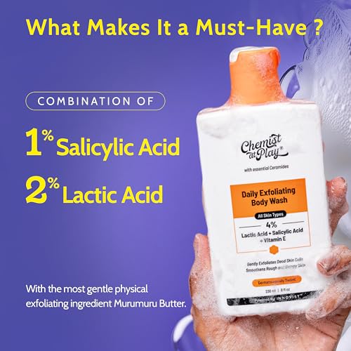 Exfoliating Body Wash for Dry Bumpy Skin, 1% Salicylic Acid - Image 3