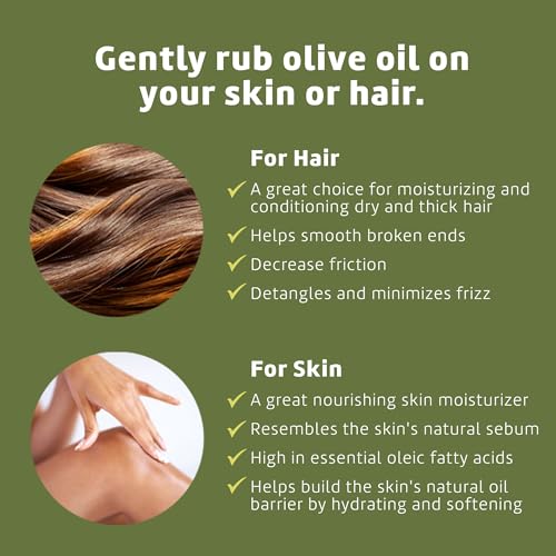 De La Cruz Pure Olive Oil for Hair & Skin 8 Fl Oz - Image 4