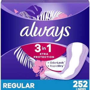 Always Daily Liners, 3-Pack, Regular Absorbency, Unscented