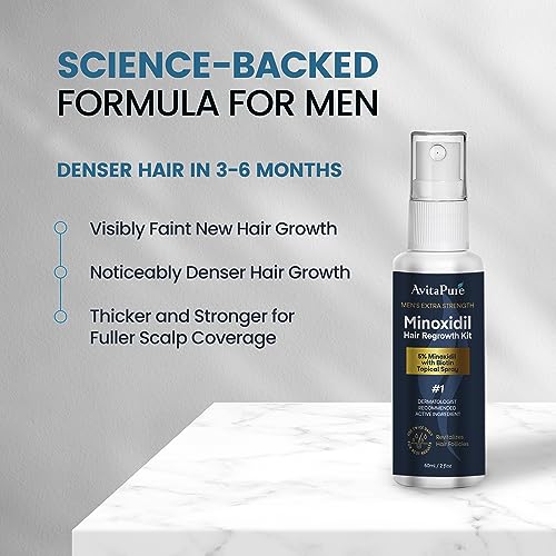 2 Pack 5% Minoxidil Hair Growth Serum for Men 120ml Total Volume - Image 2
