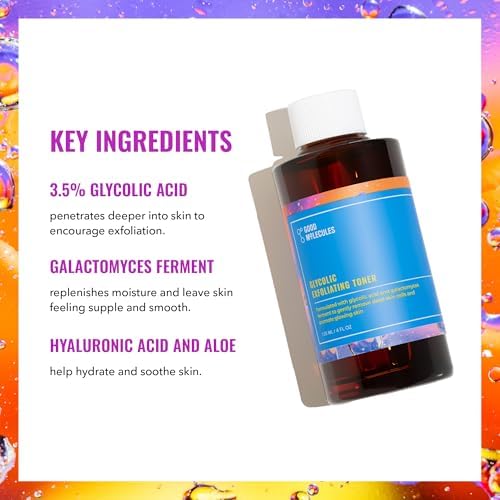 Glycolic Exfoliating Toner with Hyaluronic Acid & Aloe - Image 3