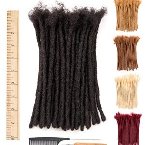 DAIXI 100% Human Hair Dreadlock Extensions, 8-16 Inch