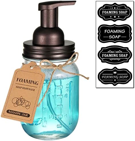 Mason Jar Foaming Soap Dispenser with Chalkboard Labels - Image 2