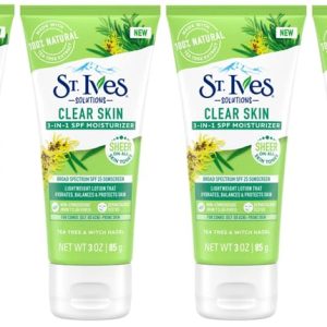 St. Ives 3-in-1 SPF 25 Clear Skin Lotion, Pack of 4
