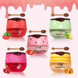 5PCS Bee Lip Balm Set: Honey & Fruit Flavors