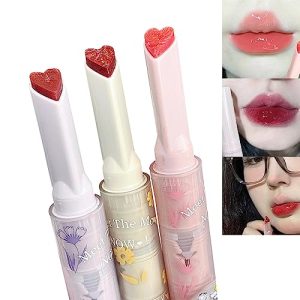 3 Colors Heart Jelly Lipstick & Tinted Lip Gloss