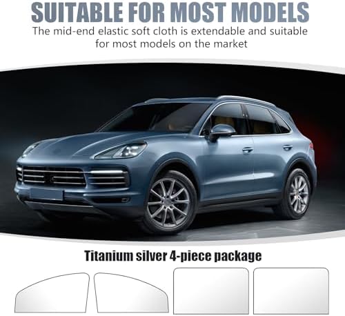 4 PCS Universal Car Side Window Sunshade Set (Silver) - Image 7