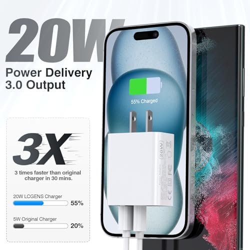 **20W Dual Port USB C Charger Block 2-Pack** - Image 2
