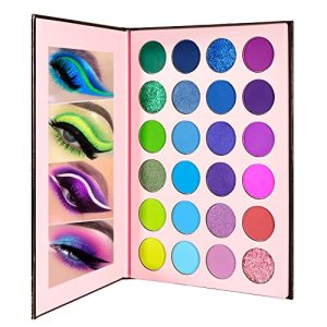 24-Color High Pigment Eyeshadow Palette for Green/Blue Eyes