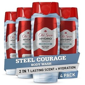 Old Spice Steel Courage Body Wash, 16 oz (4-Pack)