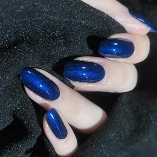COSMOO Blue Quick Dry Nail Polish, 12ml Iridescent Varnish - Image 4