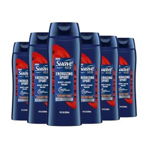 Suave Men Energizing Sport Body & Face Wash, 18 Oz, 6-Pack