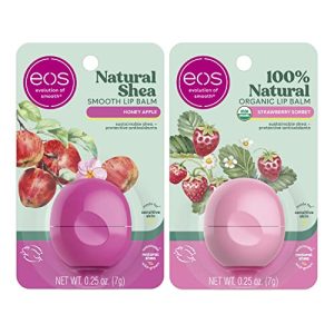 Eos Organic Lip Balm 2-Pack: Strawberry Sorbet & Honey Apple