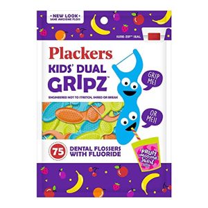 Kids? Plackers Flossers ? 75 Count, Dual Grip Design
